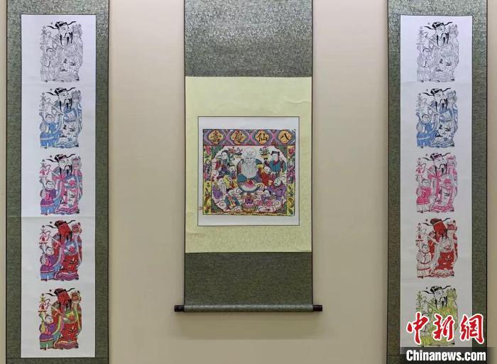国家级非物质文化遗产——平阳木版年画，有着中国“年画始祖”之称。　任丽娜 摄